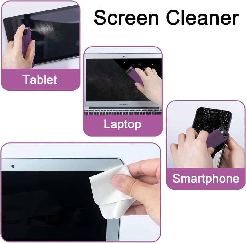 walrfid Screen Cleaner Spray and Wipe, Cleaning Kit for Electronic Smart Phone TV, Laptop, Tablet, PC, Computer Flat Screens, Eyeglasses, Compatible with iPhone iPad MacBook,Purple - Image 4